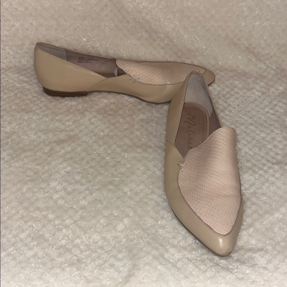 Matisse Alex Womens Flats Beige Pointed Toe Flats Womens Shoes Slip On Size 10 - Picture 1 of 11